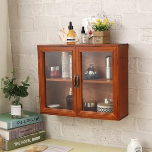 实木墙面客厅卫生间厨房卧室吊柜小柜子壁橱挂柜壁柜收纳盒置物架