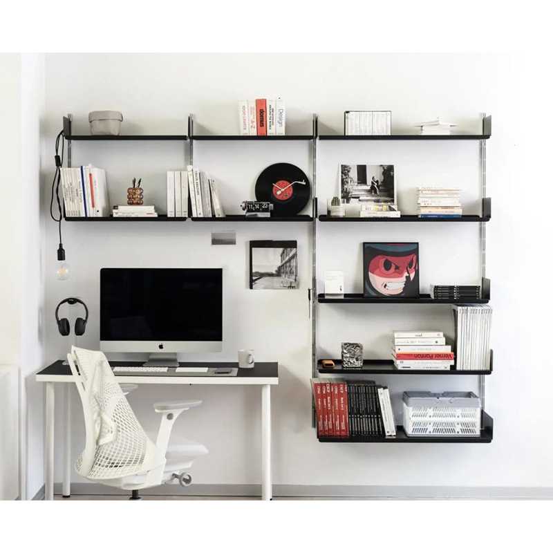 贰梦墙上层板置物架金属隐形书架餐边桌收纳架展示架北欧墙面储物