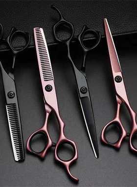 440C美发剪刀  GR-6寸理发剪  牙剪 平剪 黑色烤漆 发型师剪刀