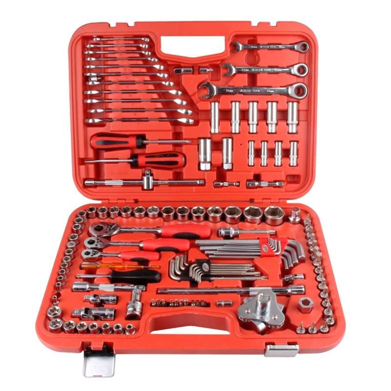 捷科SK-129SP汽车维修综合工具组工具箱套装套筒棘轮扳手129件套