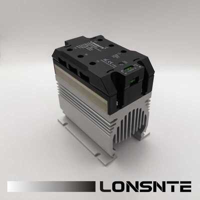 LG3A48100D蓝石LONSNTE三相固态继电器100A交流380VAC 散热器一体