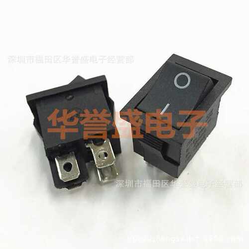 中讯船型 翘板 开关 KCD1-104 黑色 4脚2档 一盒100只起拍 带CQC