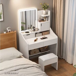 梳妆台单人卧室现代简约小户型角落窄50长60 70宽40cm收纳化妆桌