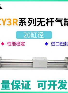 CY3R20/CY3RG20-100-200-300-400-500-600-700-800无杆气缸CDY3RG