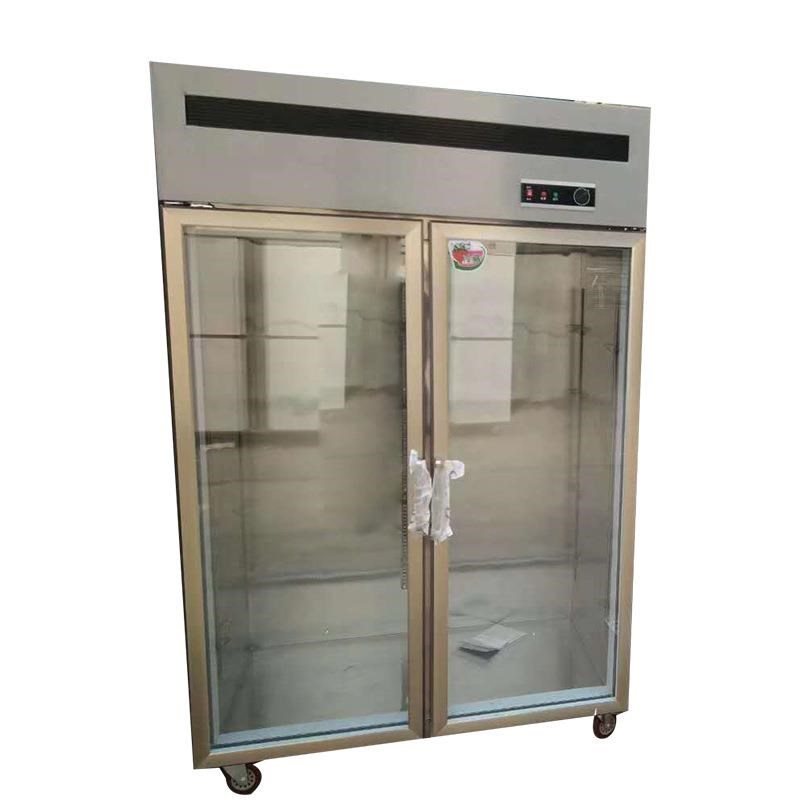 冷藏展示柜 全钢铜管保鲜双门玻璃展示柜 T立式厨房展示柜