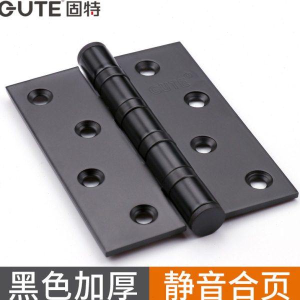 固特黑色合页 不锈钢4寸加厚实木门房门活页铰链轴承静音合叶