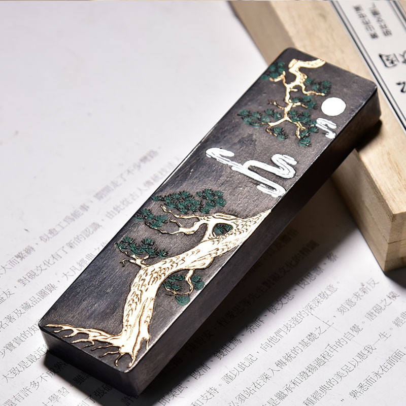 正宗安徽屯溪胡开文 紫云纯松烟 松烟G墨锭墨条墨块文房四宝书法