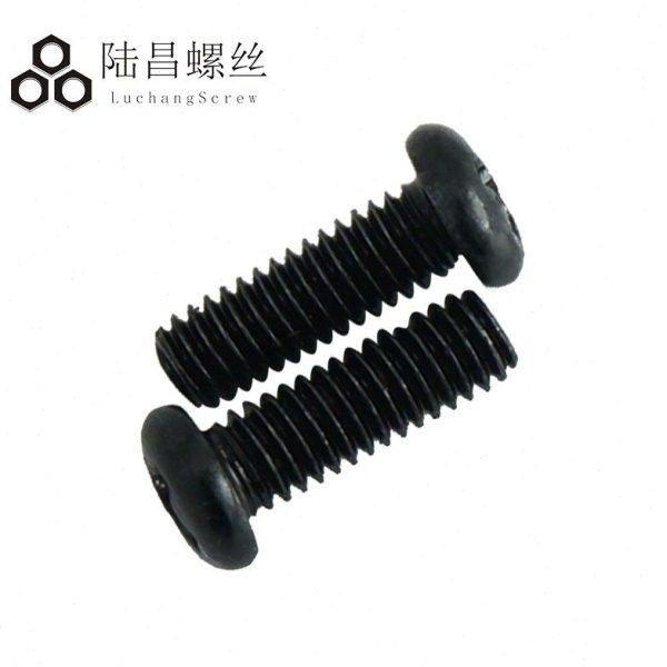 PM黑色 十字圆头机螺钉螺丝 黑色十字螺丝钉 盘头机牙螺钉 M2.5*4