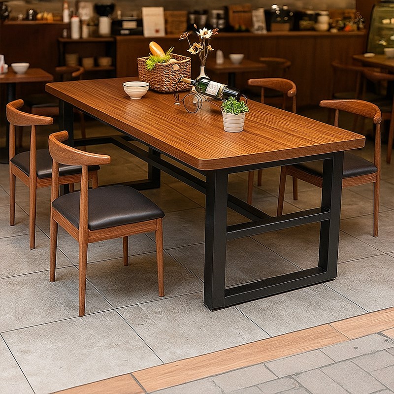 餐桌椅组c合家用小户型长方形饭桌现代简约轻奢高级感餐厅吃饭桌