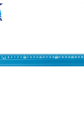 SHINWA亲和测定企鹅牌铝直尺 30cm 蓝色 65415