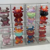 礼品赠品生日礼物 家居创意摆件 亚克力盒 9cm树脂流体棒棒龙 8只