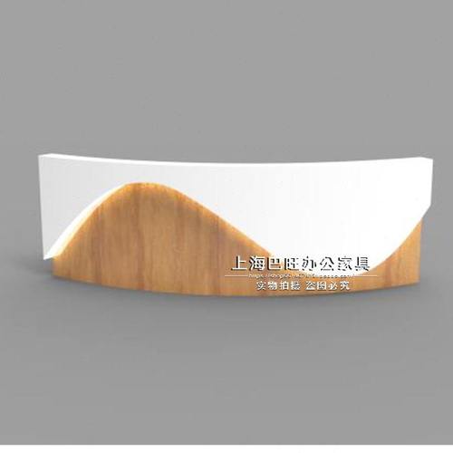 烤漆前台公司接待台吧台迎宾形象收银桌弧形咨询台 早教办公柜台