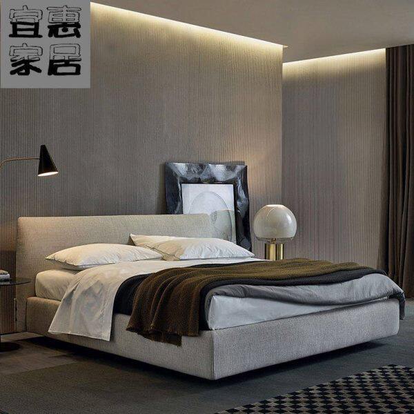 北欧布艺床可拆洗布床小户型简约现代1.5米1.8米双人床储物软体床