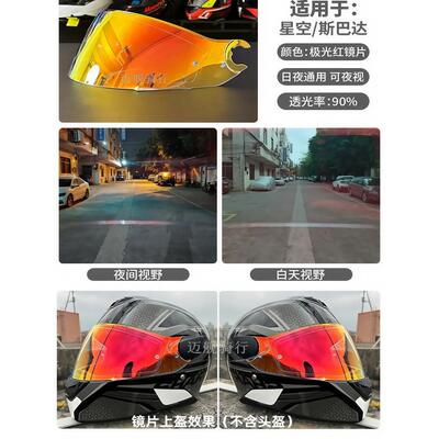 适用于鲨鱼头盔镜头星空代和第二代第二代大尾赛R Pro Gp斯巴达