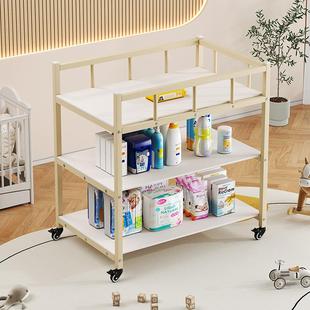 尿布台铁艺婴儿护理台多功能宝宝洗浴按摩一体婴儿床可移动抚触台