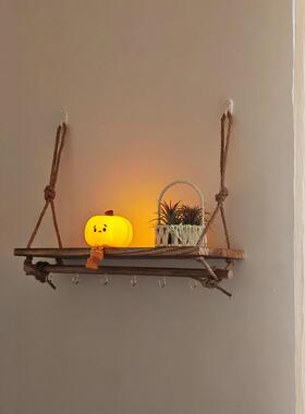 【新家的100个快递】ins风木板置物架入户玄关创意墙面装饰背景墙