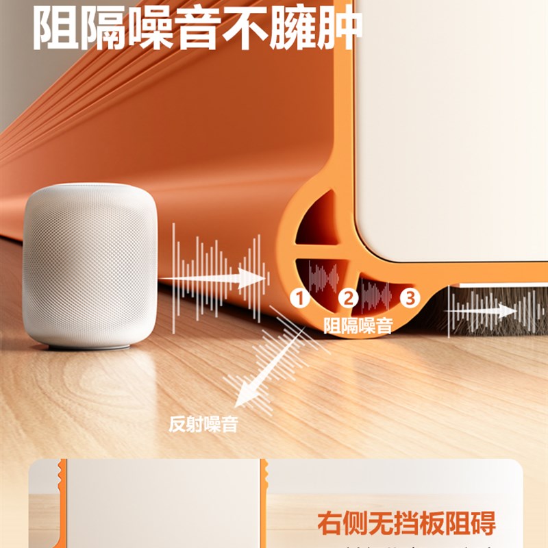 门缝密封条隔音超静音门底部挡板防E风门隔音条卧室门缝隙填充神