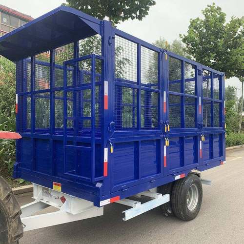 中型两轮仓栏式运输车农用蔬菜水果装运拖车厂区物资转运拖车