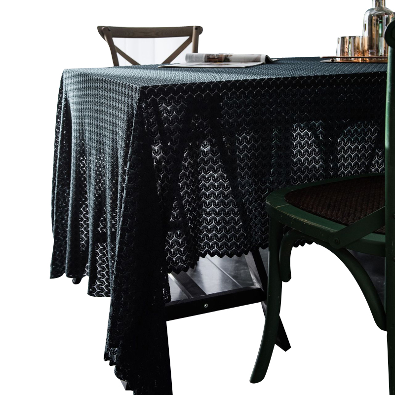 法式乡村复古蕾丝桌布长方形茶几餐桌布镂空文艺台布拍摄背景布