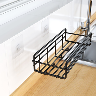 抹布架厨房收纳架免打孔水槽置物架放抹布菜瓜布架子厨具调料架子
