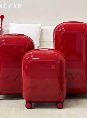 行李箱女婚嫁拉杆箱大红色旅行箱高颜值小型密码登机箱20寸陪嫁
