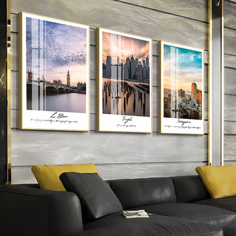 北欧装饰画风景组合画客厅挂画铝合金框餐厅沙发背景墙画玄关壁画,机械设备,其他机械设备,淘宝优惠券,粉丝福利购,淘宝优惠卷