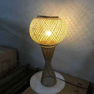 中式创意灯笼饭店餐厅灯竹艺日式禅意小蛮腰灯笼落地灯竹艺台灯