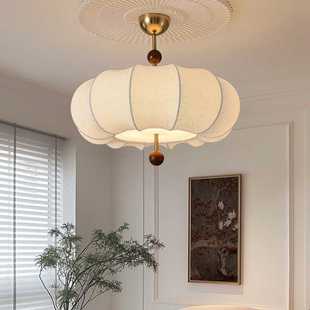 禅意复古茶室吸顶灯中古美学书房咖啡厅灯民宿主卧客厅艺术布艺灯