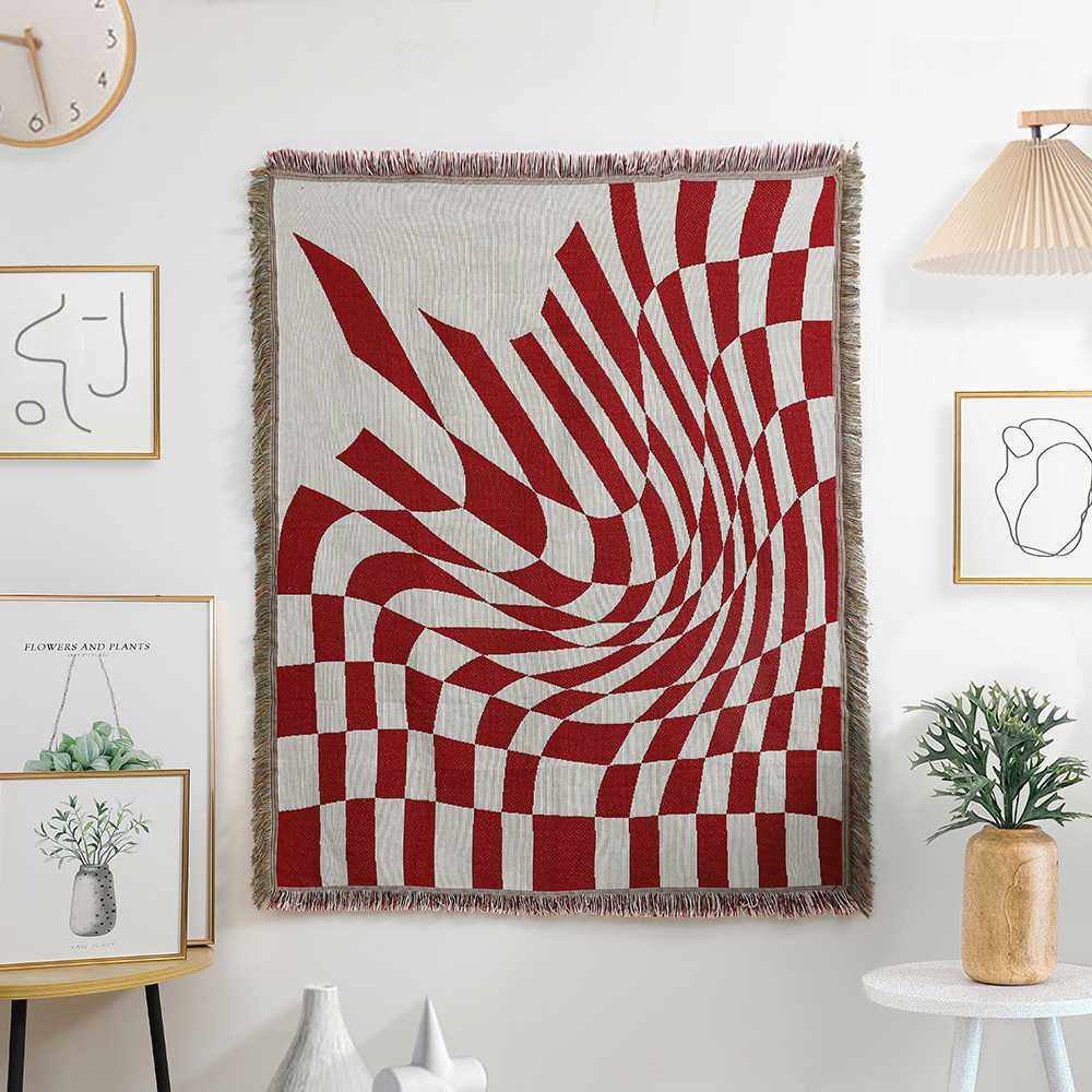 棋盘格线毯美式线毯 沙发盖毯飘窗垫窗床尾毯 沙发巾毛毯 露营,农机/农具/农膜,其它农用工具,淘宝优惠券,粉丝福利购,淘宝优惠卷