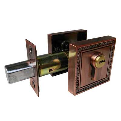 呆锁家用闭锁防盗辅助锁红古铜卧室可加长隐形锁deadbolt lock