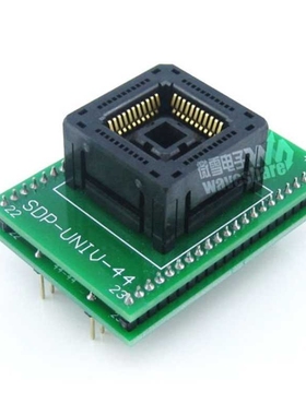 PLCC44转DIP44 编程座 引脚间距1.27mm测试座 IC120-0444-306带板