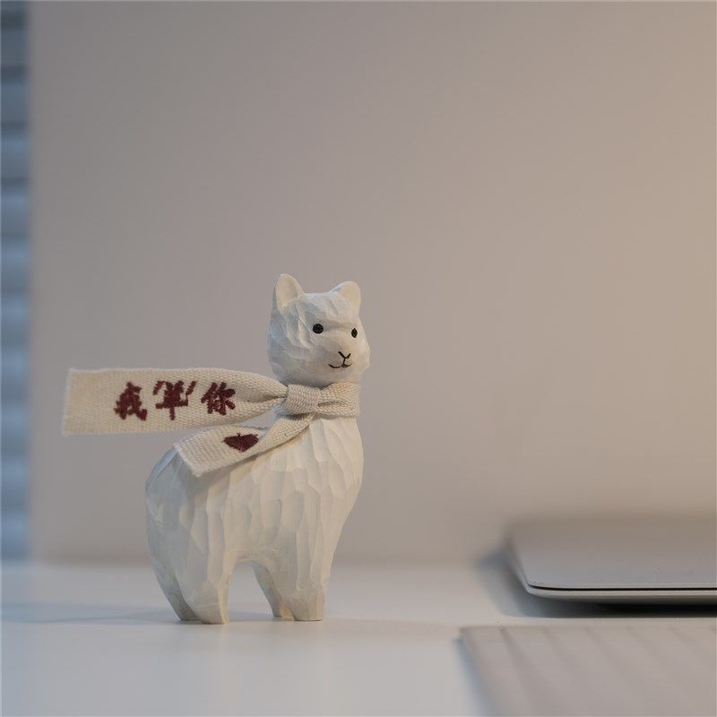 不土/我羊你 羊驼木雕办公桌面B车载摆件情侣手工生日礼物新年摆,家居饰品,装饰摆件,淘宝优惠券,粉丝福利购,淘宝优惠卷