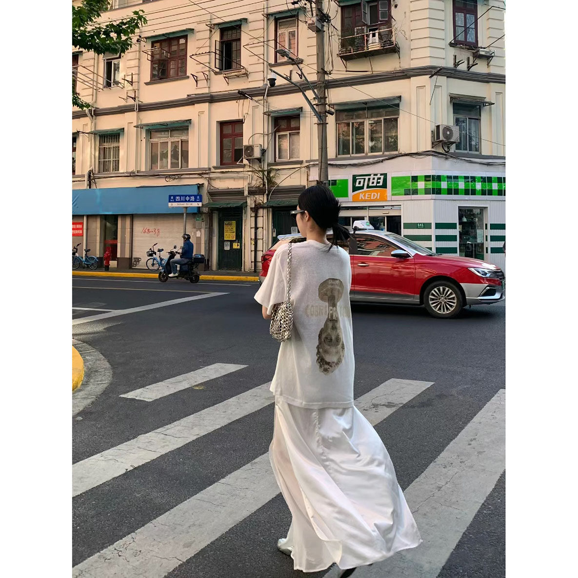 1423【梦幻纱影】假两件网纱内衬开叉包臀百搭气质半身裙女秋季