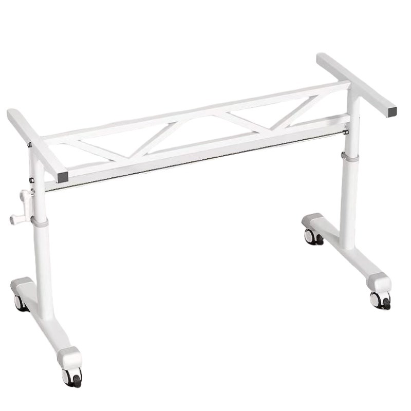 手摇式升降桌腿支架可移动带滑轮办公台面承重脚架书桌架子可调节