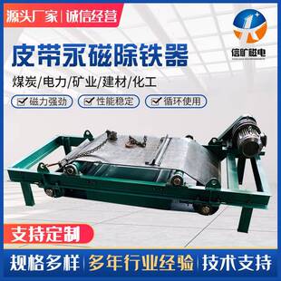 RCYD自卸除铁器干式强磁双筒磁选机工业矿山永磁自卸式皮带除铁器