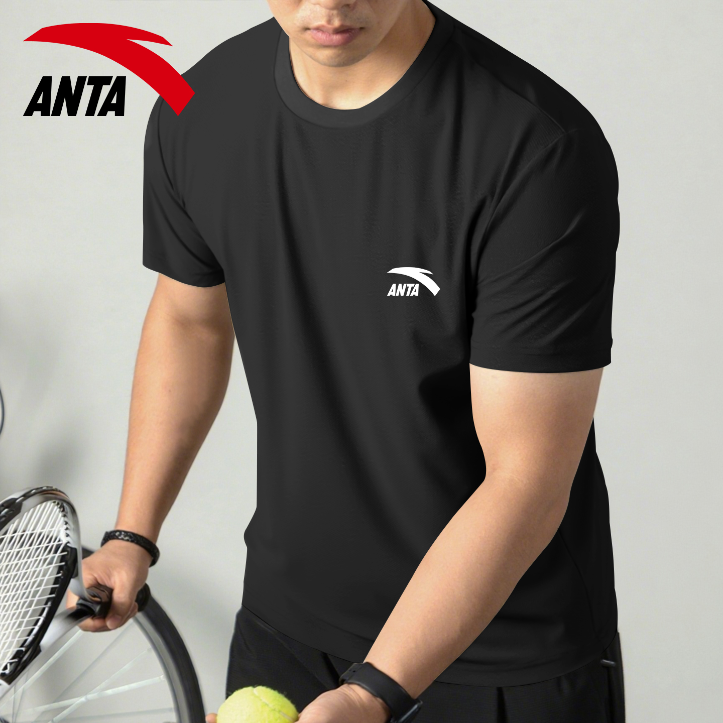 安踏短袖T恤运动休闲款圆领宽松