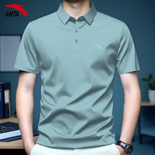 安踏男士短袖t恤速干polo衫2026新款夏季青少年休闲跑步运动上衣