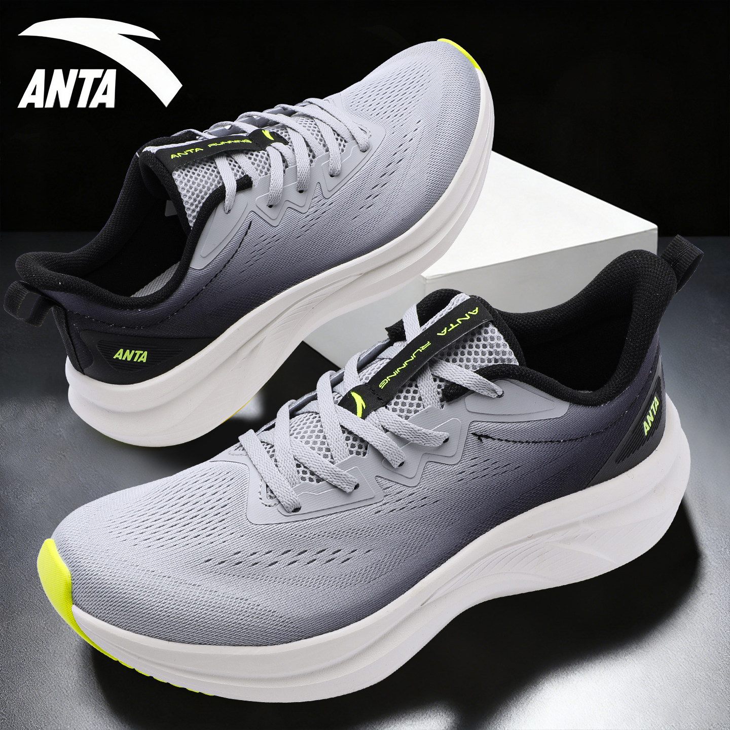 安踏跑步鞋男轻便减震新款网面透气青少年鞋子官方正品男士运动鞋