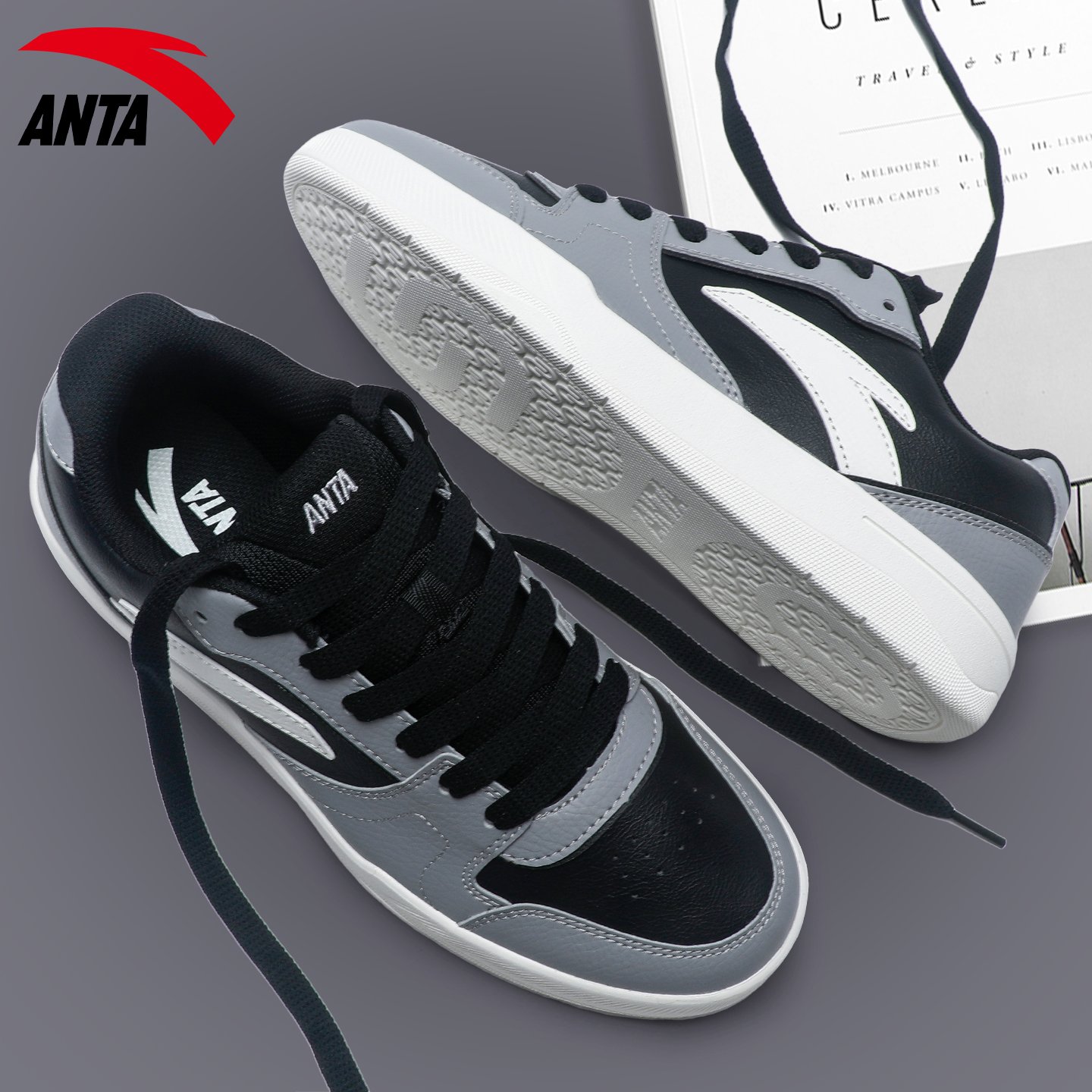 安踏男鞋青少年休闲板鞋男款2025新款秋冬季厚底增高鞋男士运动鞋