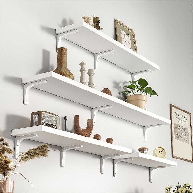 天台华莲墙上置物架隔板墙面墙壁木板置物板一字板支架壁挂承重搁