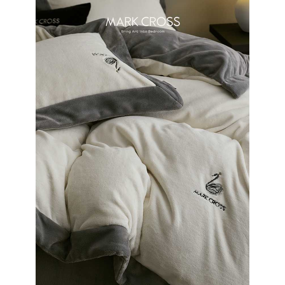 MARKCROSS玛洛驰北极熊仿生绒A类抑菌防螨吸湿排汗熊极绒四件套