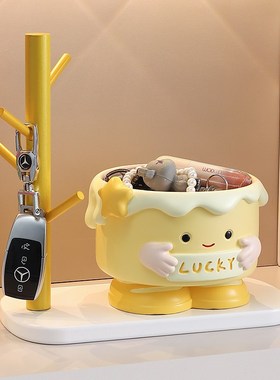 创意玄关摆件入户鞋柜钥匙收纳家居客厅桌面可爱蛋糕装饰品礼物