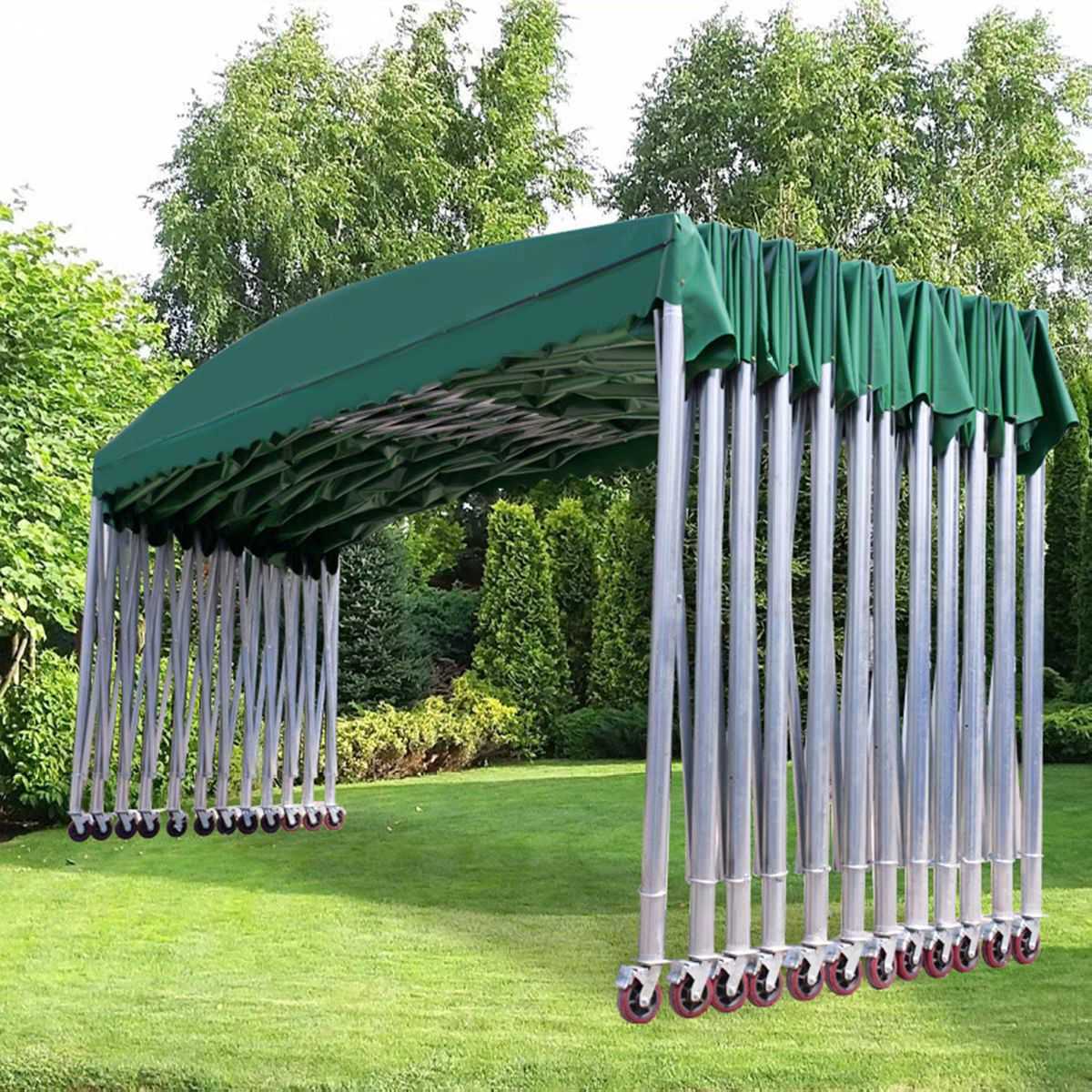 大型推拉棚活动伸缩式雨棚排挡移动蓬停车棚户外厂房仓库遮阳帐篷