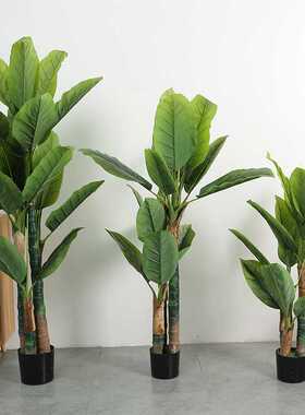 仿真绿植大盆栽芭蕉办公室摆件商场橱窗装饰道具 高仿绿植