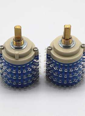 4X24档23档台产密封式旋转波段开关D柄 圆柄 kxm-2-15双 排公共脚