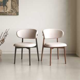 实木白蜡木餐桌怀抱餐椅简约餐椅餐桌椅子家用侘寂风椅子北欧Tω