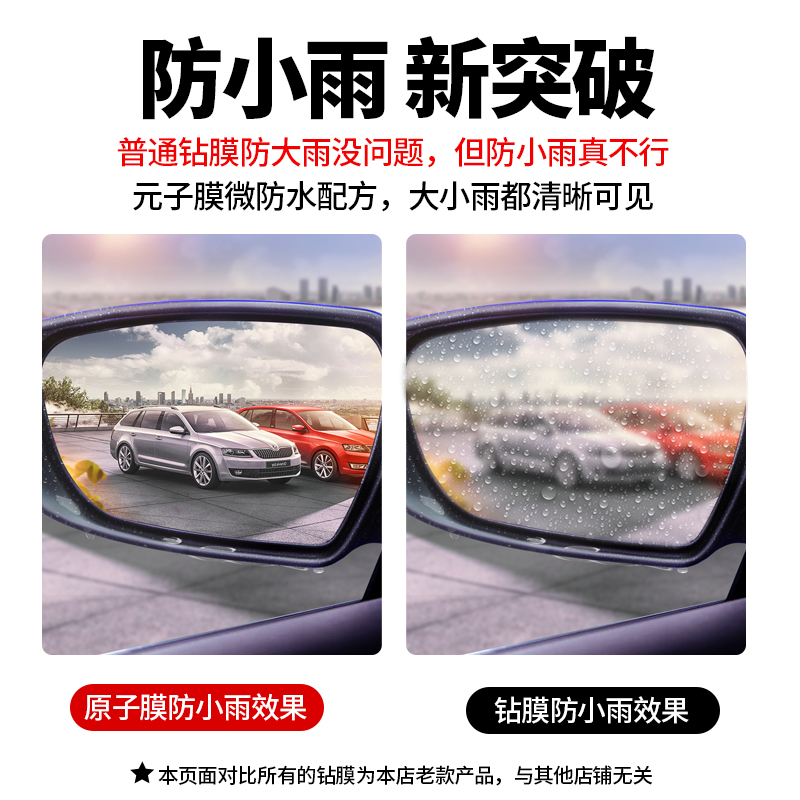 宝马新X1X3X5X63系5系7系M系后视镜防雨贴倒车镜改装防水膜防雾