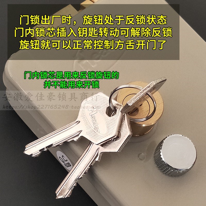 宏大双头电控锁12V单元门线圈喷粉楼宇对讲锁 铁门防盗监狱电机锁