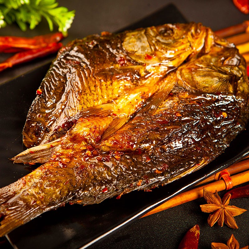 湖南常德特产酱板鱼手撕酱板鱼正宗湘岳熟食香辣腊鲢鱼干开袋即食