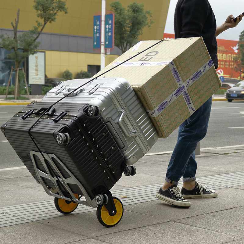 铝合金行李车便携手拉车载重王拉货车物流搬运推车买菜购物拖货车